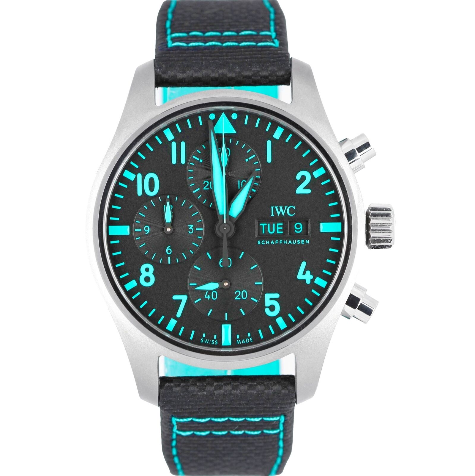 IWC Pilot Chronograph AMG MERCEDES Petronas IW388108 41mm Titanium B+P(1:1 replica) - Top club