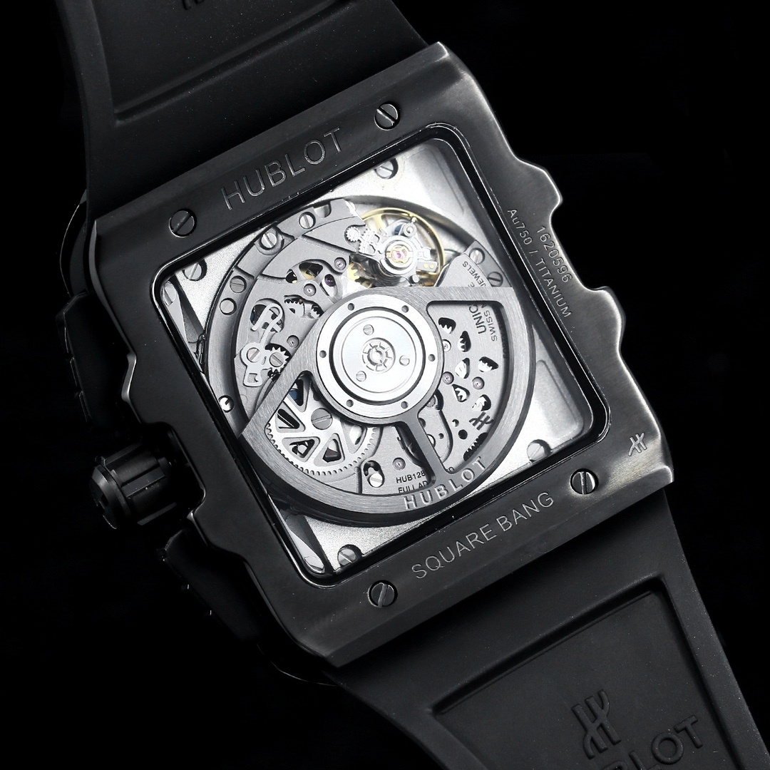 Hublot Big Bang, Square Bang Unico 42mm Textured Rubber Strap(1:1 replica) - Top club