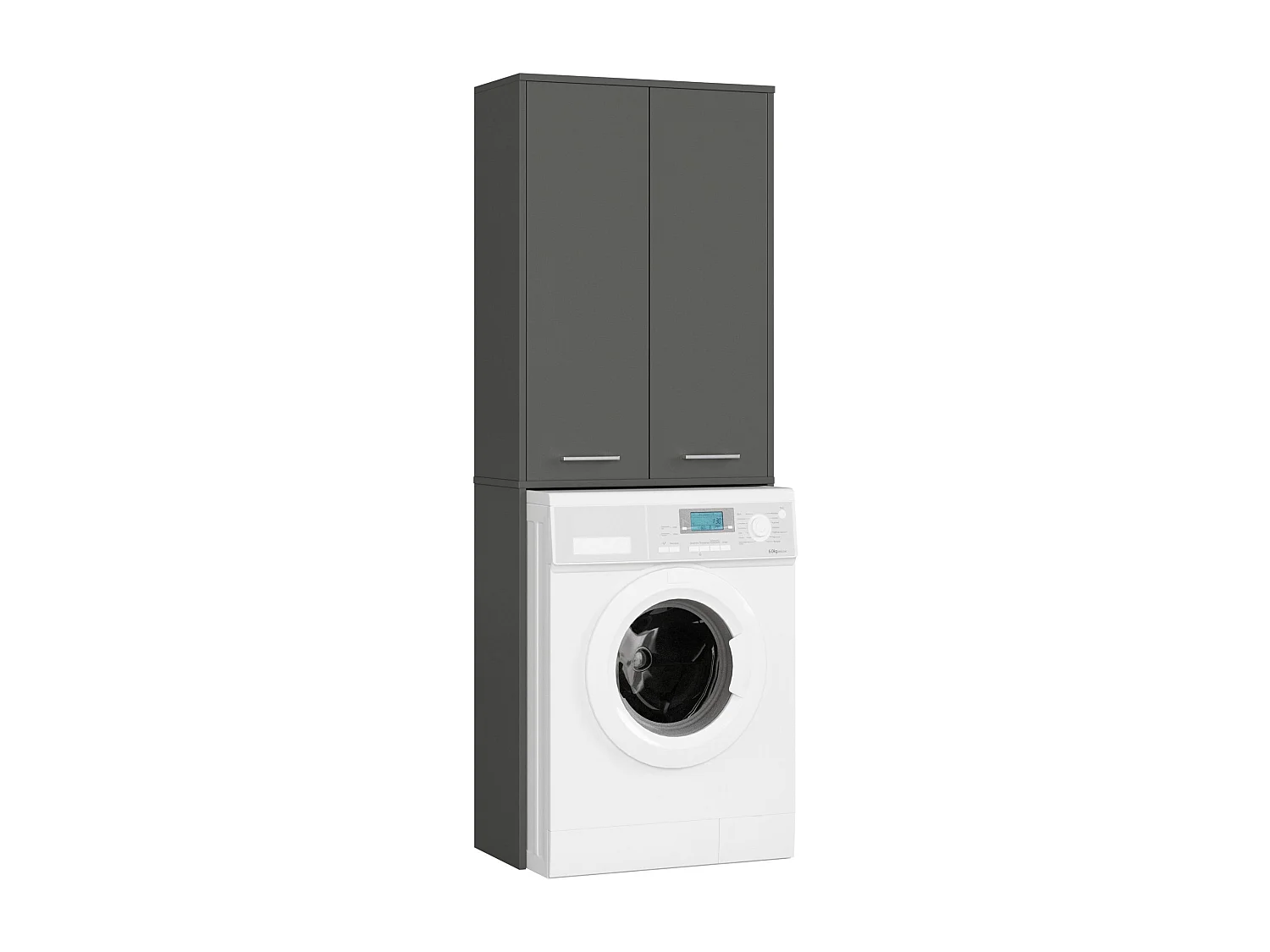 Meuble de rangement pour machine à laver, 2 portes, 64 x 30 x 190 cm