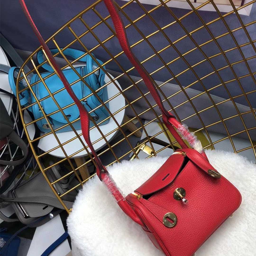 Replica Hermes Aaa-Lindy Mini Bag H079086Ck37 Black/Red/Grey1:1High-quality replica