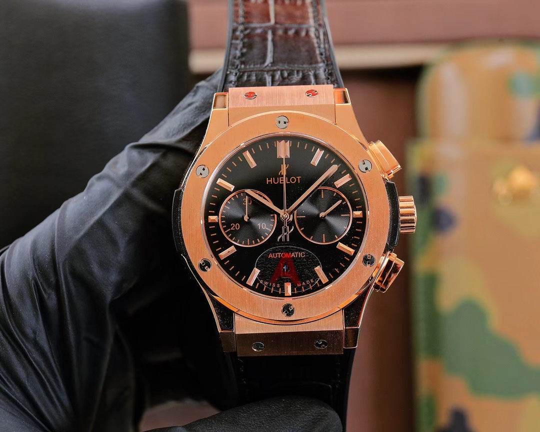 Hublot Classic Fusion Chronograph Titanium Black Dial 45mm(1:1 replica) - Elite Watch Atelier