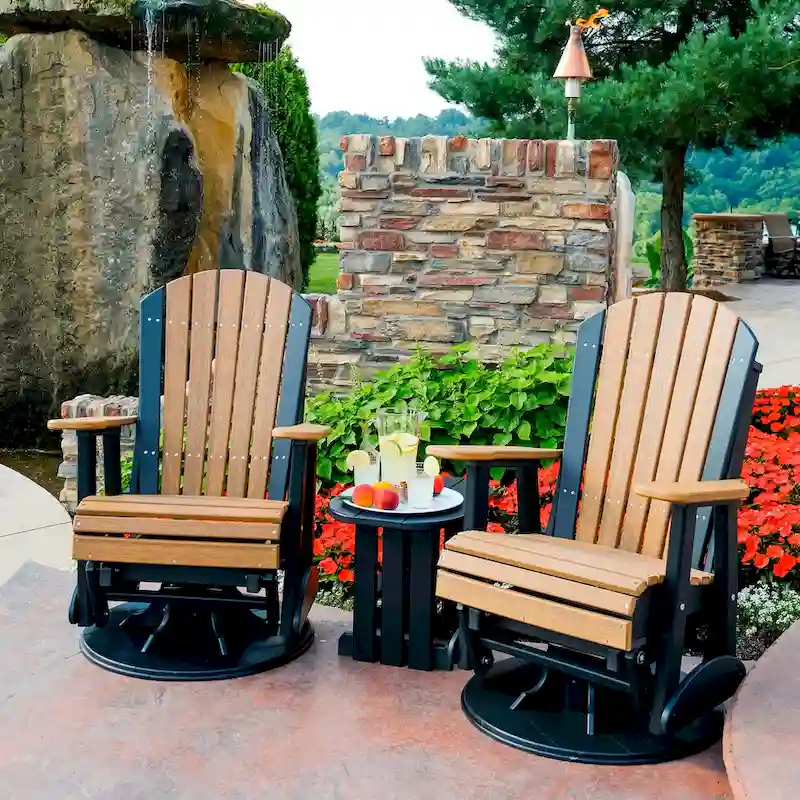 Poly Lumber Adirondack Swivel Glider Chair - 30W x 28D x 44H - Image 11 Poly Lumber Adirondack Swivel Glider Chair - 30W x 28D x 44H - Image 11