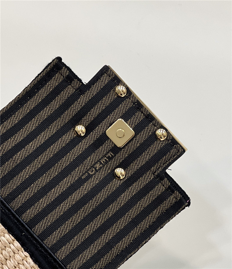 fendi Nano baguette raffia charm mini bag - Replicaclubs