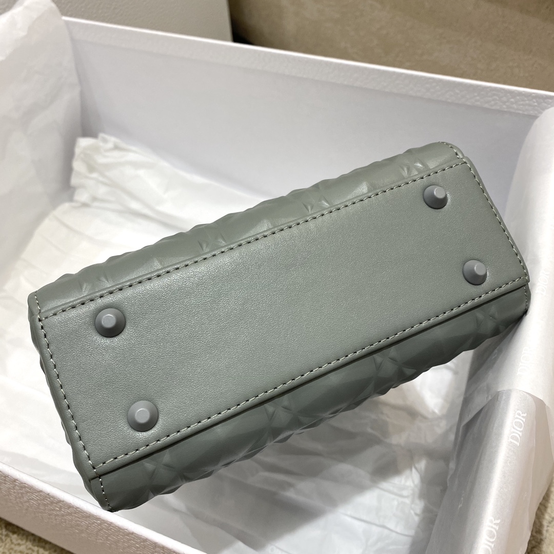 Dior Christian Dior Mini Lady Bag Grey For Women 6.5in/17cm1:1High-quality replica