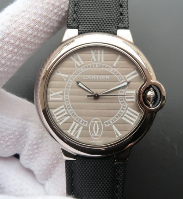 Replica Cartier Ballon Bleu XL 46mm SS Gray Dial Nylon Strap ETA 2824 - Top club