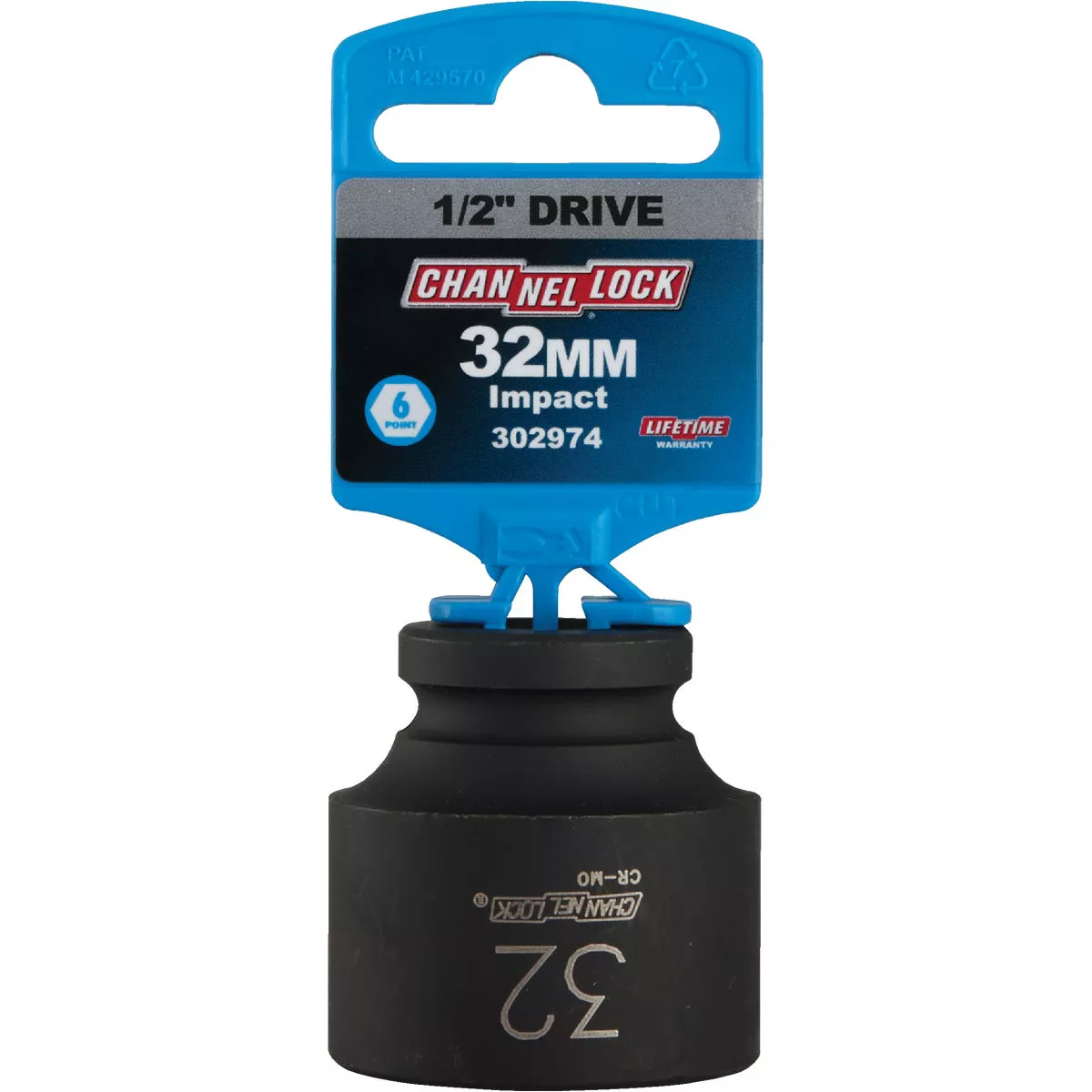 Channellock 1/2 In. Drive 32 mm 6-Point Shallow Metric Impact Socket