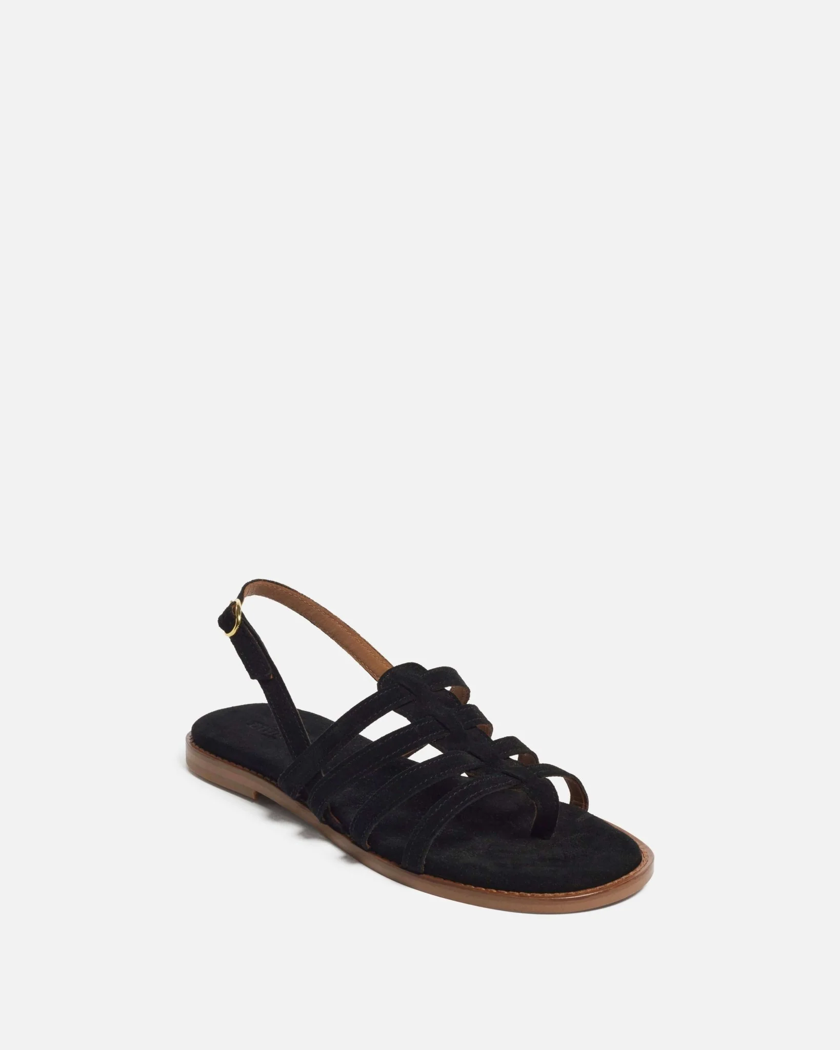 SANDALES MATINA/VEL - En cuir velours noir