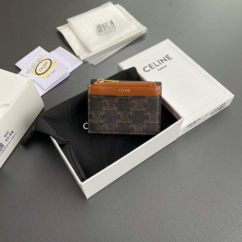 Celine TRIOMPHE logo printed short wallet