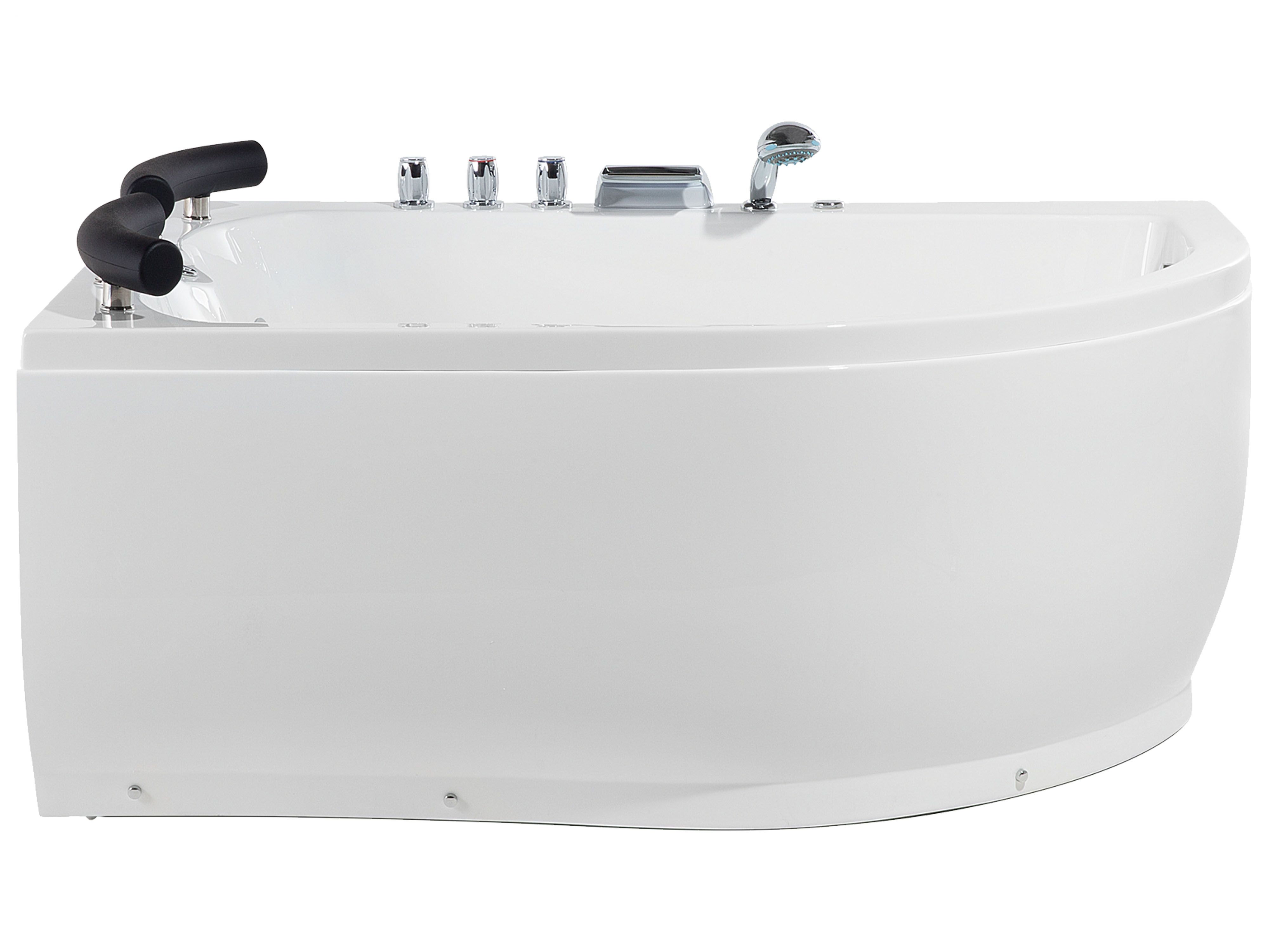 Corner Hot Tub with LED PARADISO Right Hand 1580 x 1130 mm White