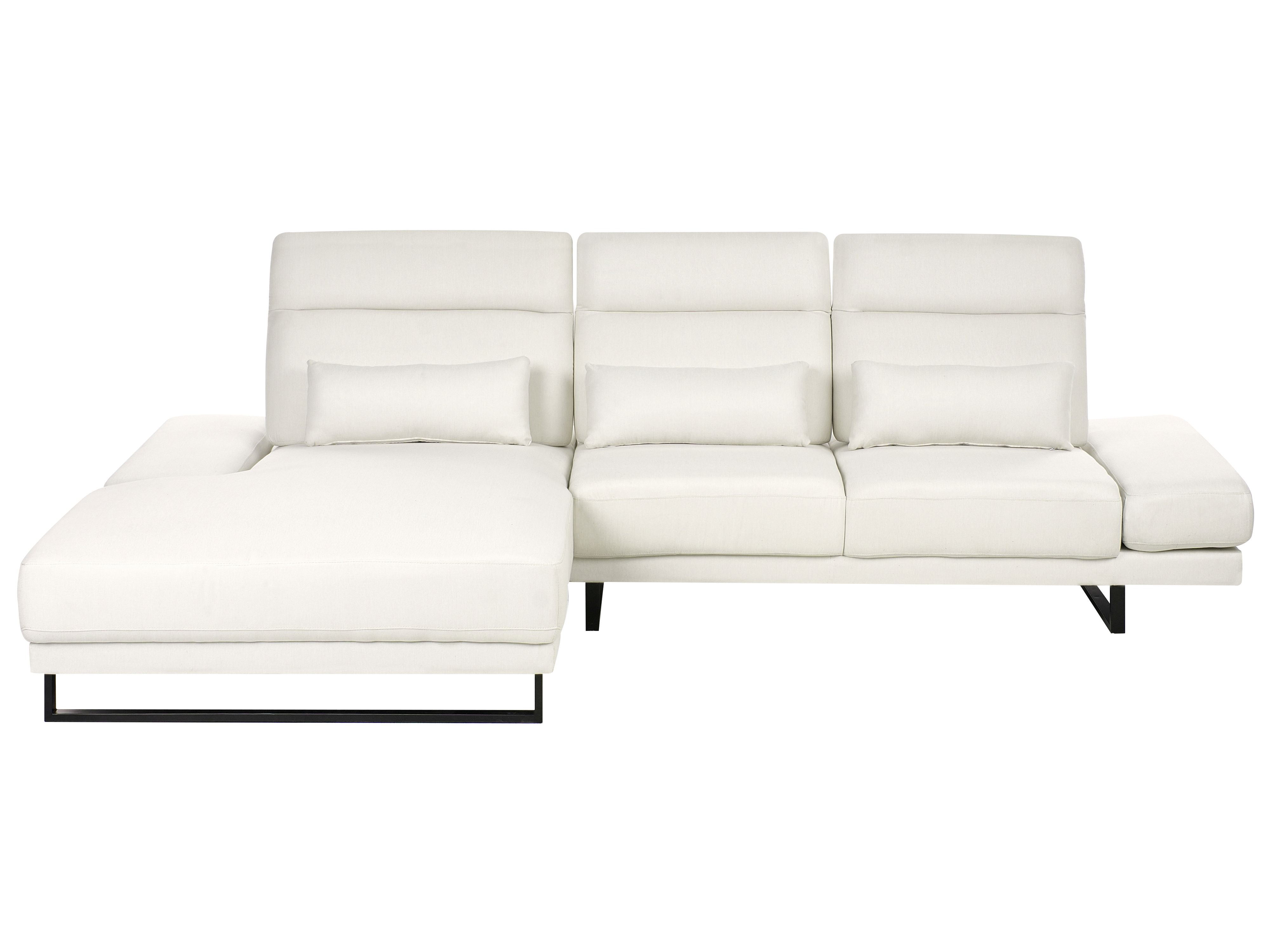 Corner Sofa 4 Seater IKAST Fabric Off-White Right Hand