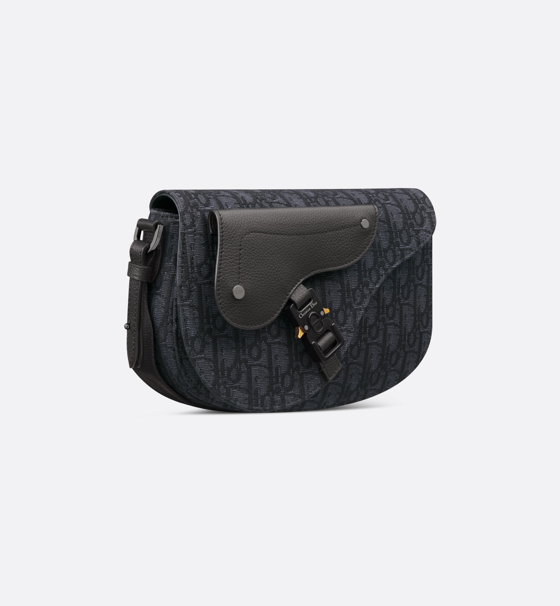 Dior Saddle Messenger Bag Black For Men 9.5 Inches/ 24 Cm 1ADPO325YKY_H03E1:1High-quality replica