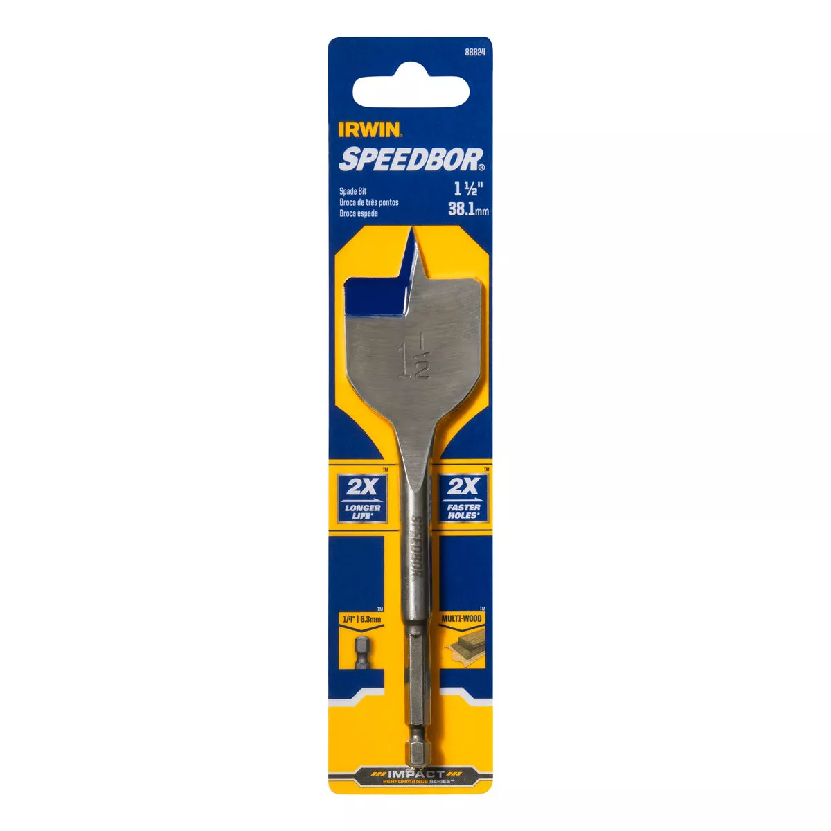 Irwin Speedbor 1-1/2 In. x 6 In. Spade Bit