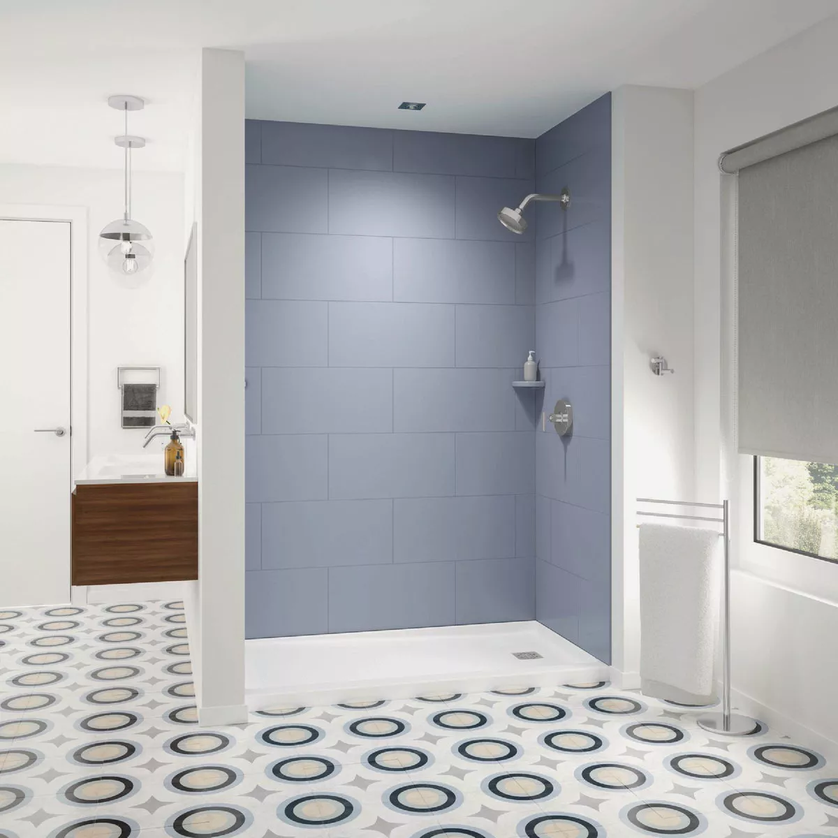 Bootz ShowerCast 6030 60 In. W. x 30 In. D. Left Drain Shower Floor in White