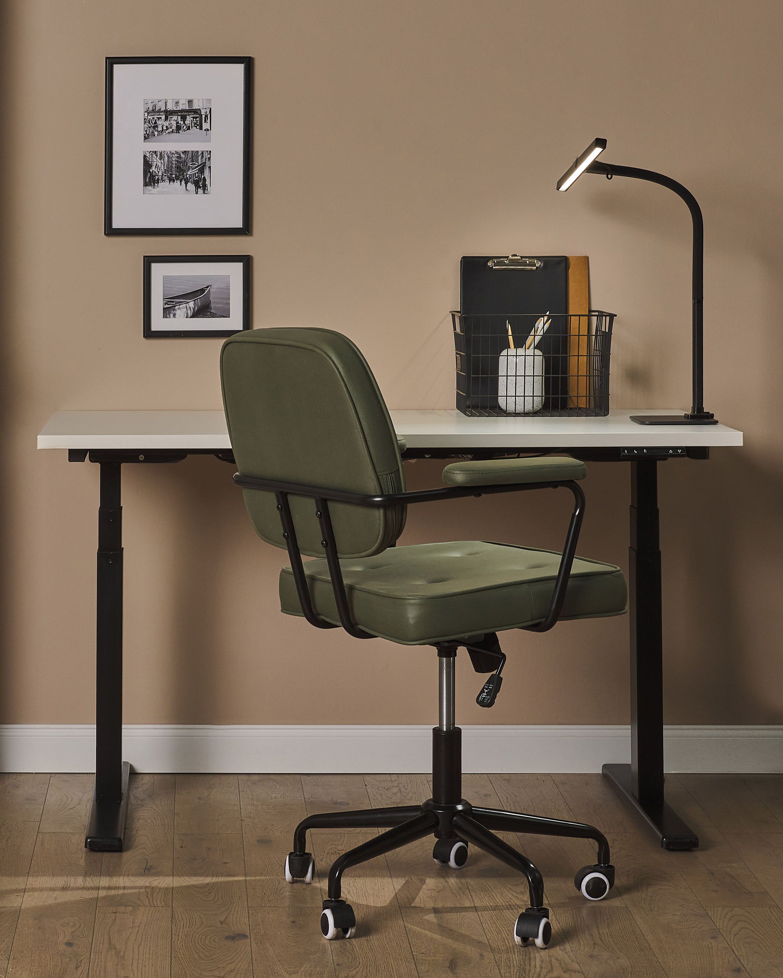 LED Desk Lamp KOURIS with Motion Sensor Metal Black