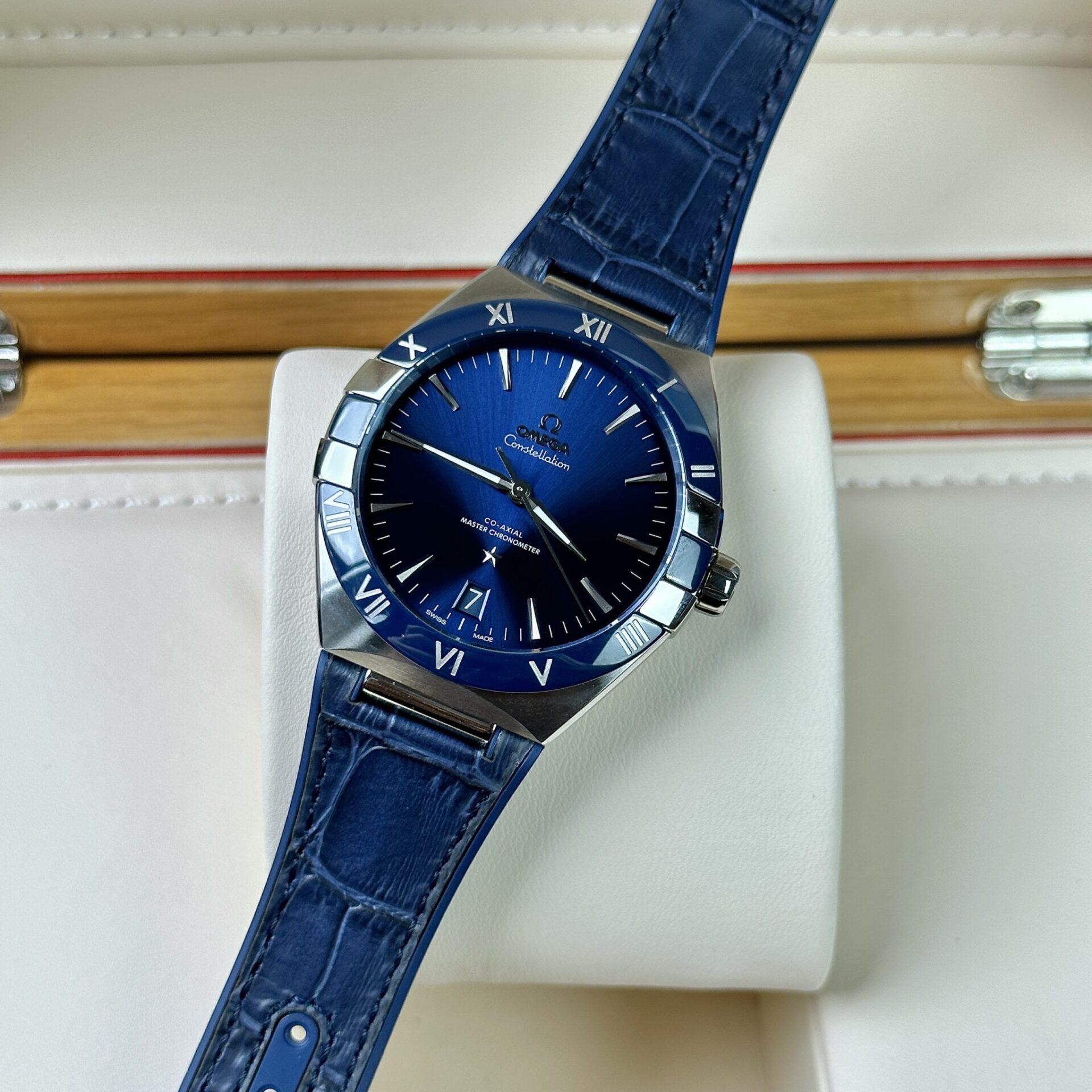 Omega Replica 1:1 Watch Constellation Blue Leather Strap VS Factory 41mm - Top club