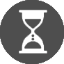 Sablier : symbole du temps et de la durée.