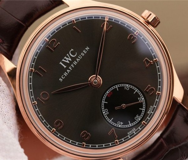 Replica IWC ZF Portuguese IW545406 RG Brown Dial Leather Strap A6498 - Top club