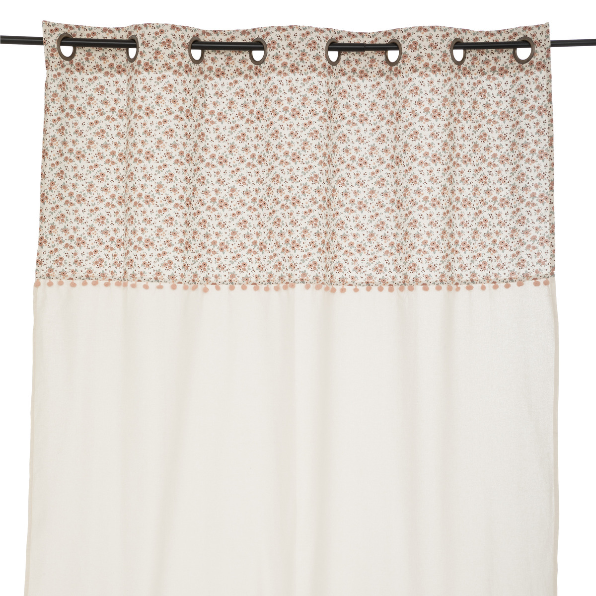 Kids curtain White with flowers, 140x260 cm