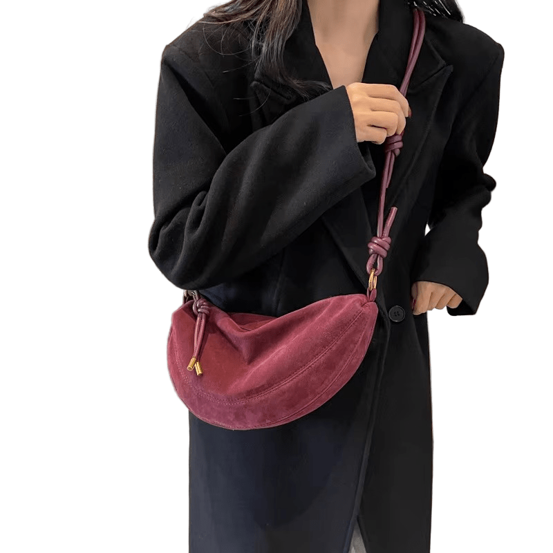 SuèdeCharm – Elegante Crossbody Schoudertas van Faux Suede