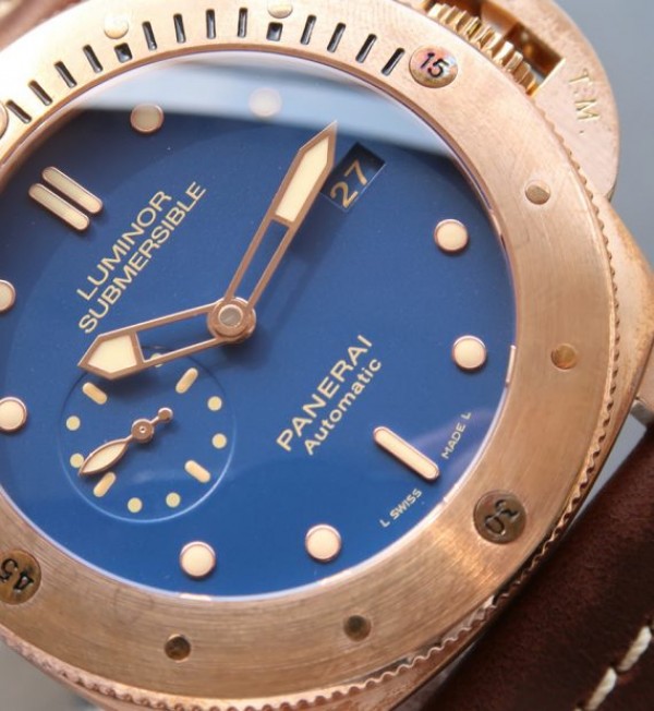 Replica Panerai ZF PAM671 Blue Dial Dark Brown Leather Strap P.9010 - Elite Watch Atelier