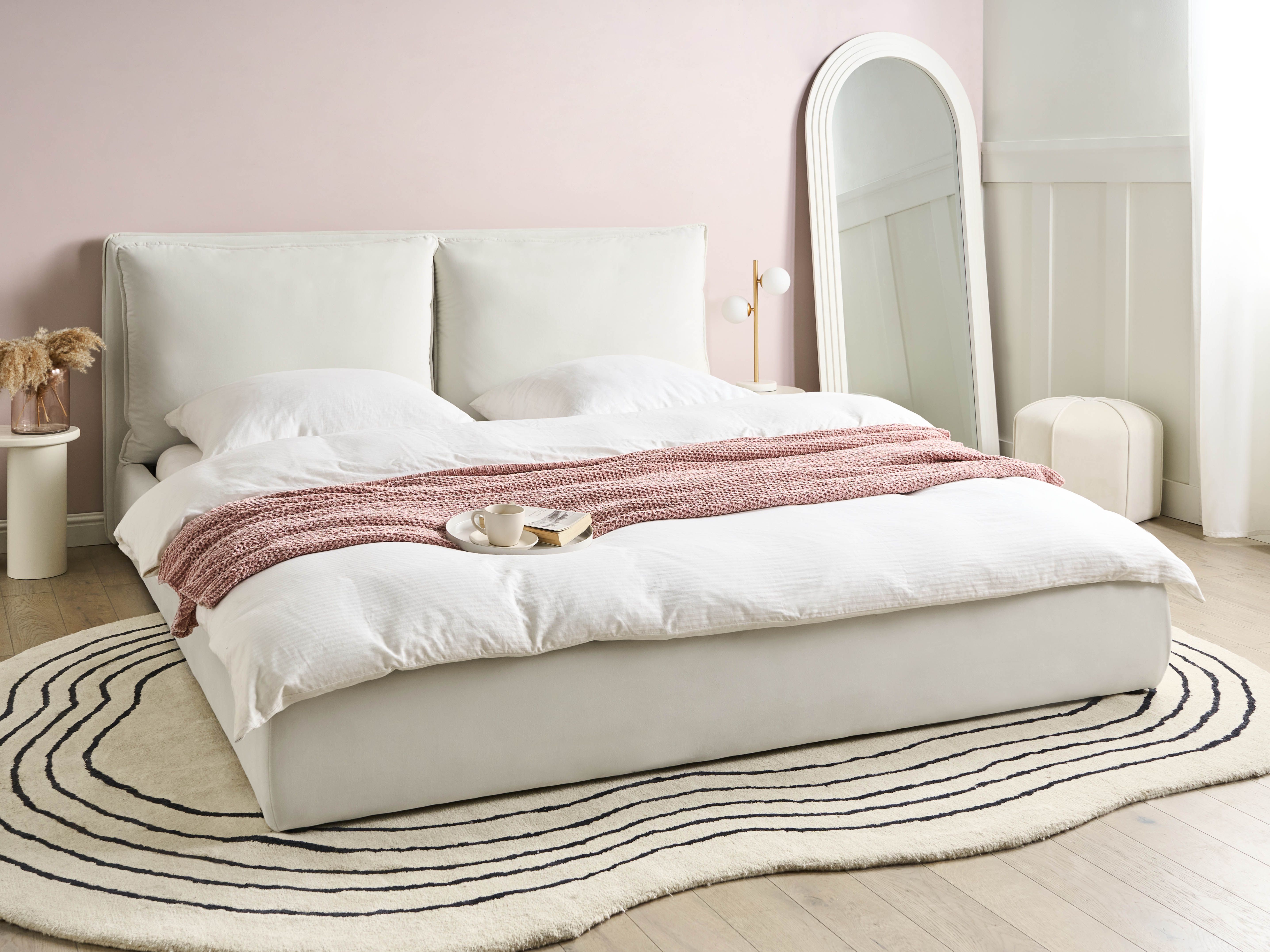 Waterbed Velvet BAJONNA 180 x 200 cm (EU Super King) Off-White
