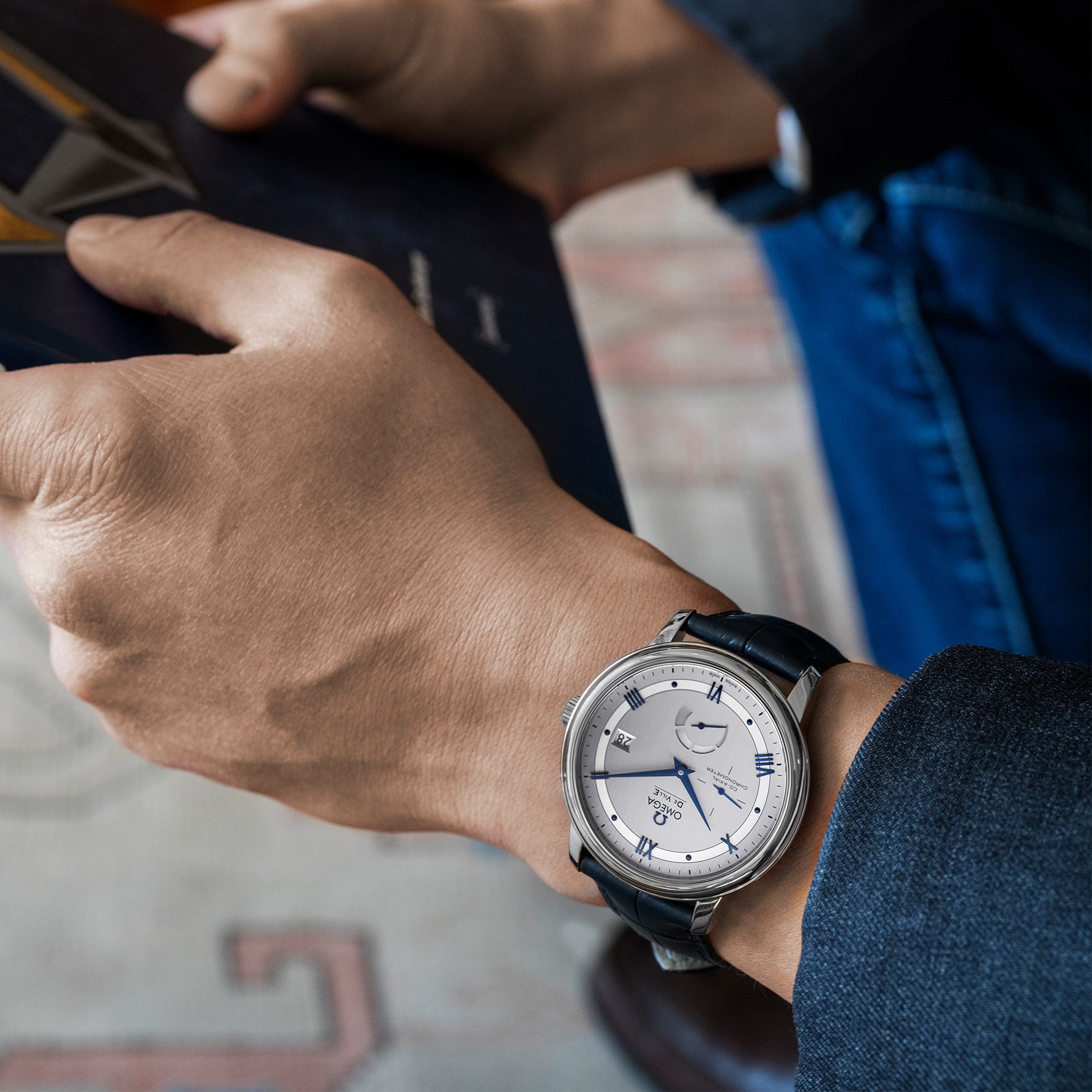 De Ville Prestige Co-Axial Power Reserve 39.5mm On Strap(1:1 replica) - Elite Watch Atelier