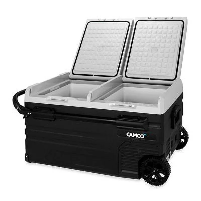 Alternative view of Camco CAM-750 75-Liter Portable Compact Fridge/Freezer | Features Bluetooth Capable Remote Access & 2 Compartments w/Dual Zone Cooling | Adjusts from -4�� F to 68�� w/2 Cooling Modes ECO & MAX (51520)