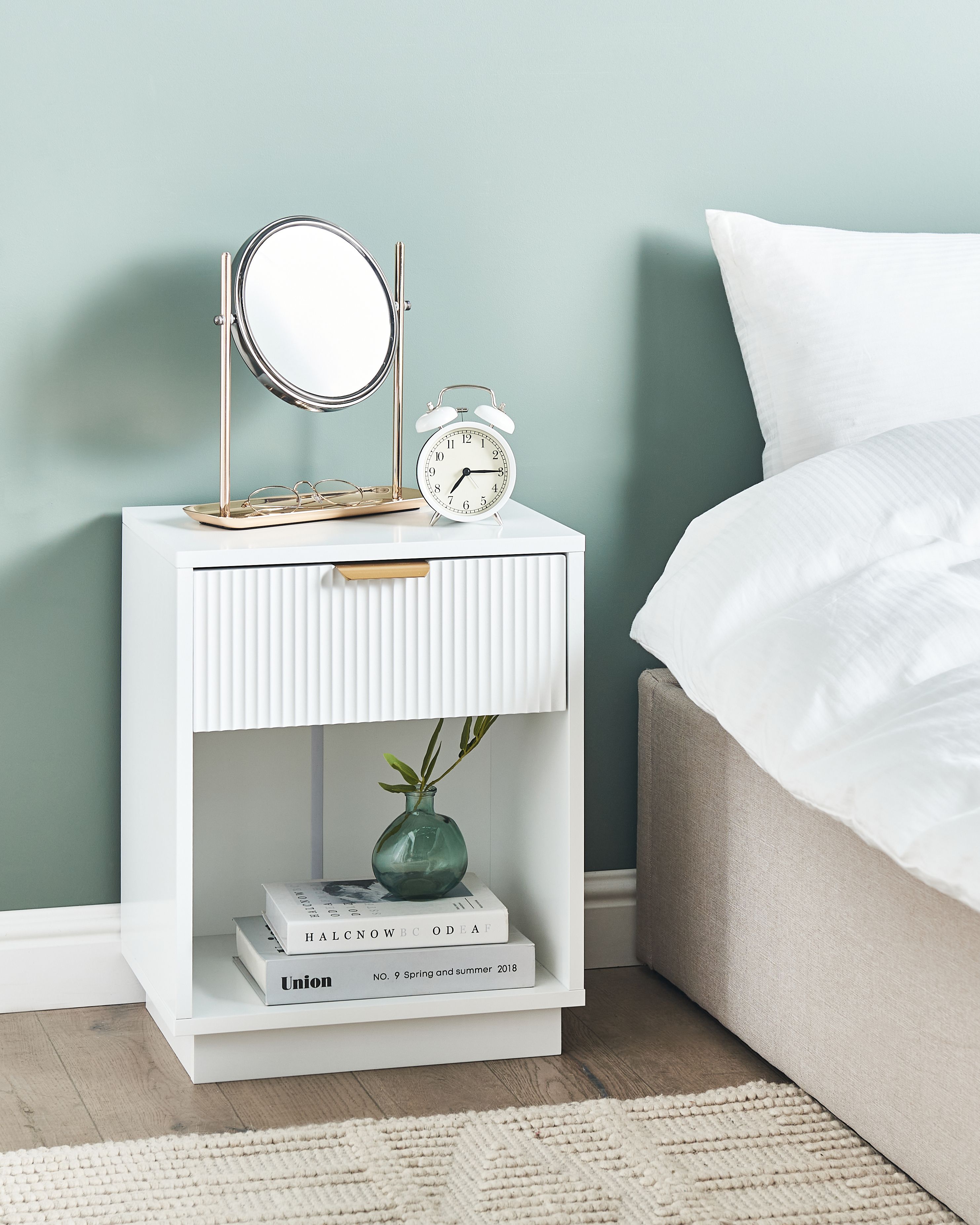 1 Drawer Bedside Table SUMMERVILLE White