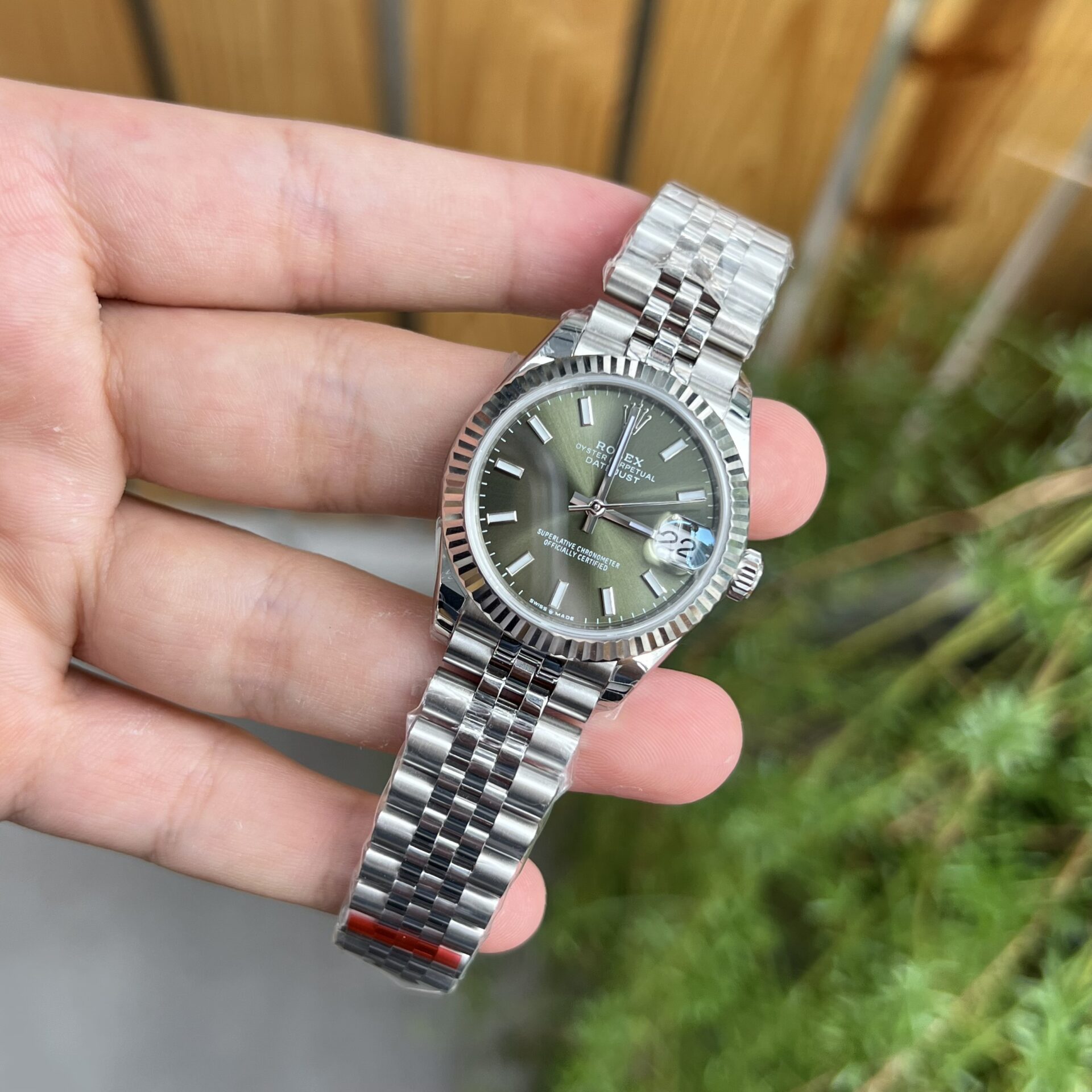 Rolex DateJust Women Green Dial Jubilee Strap Super Fake 1:1 EW 31mm - Top club