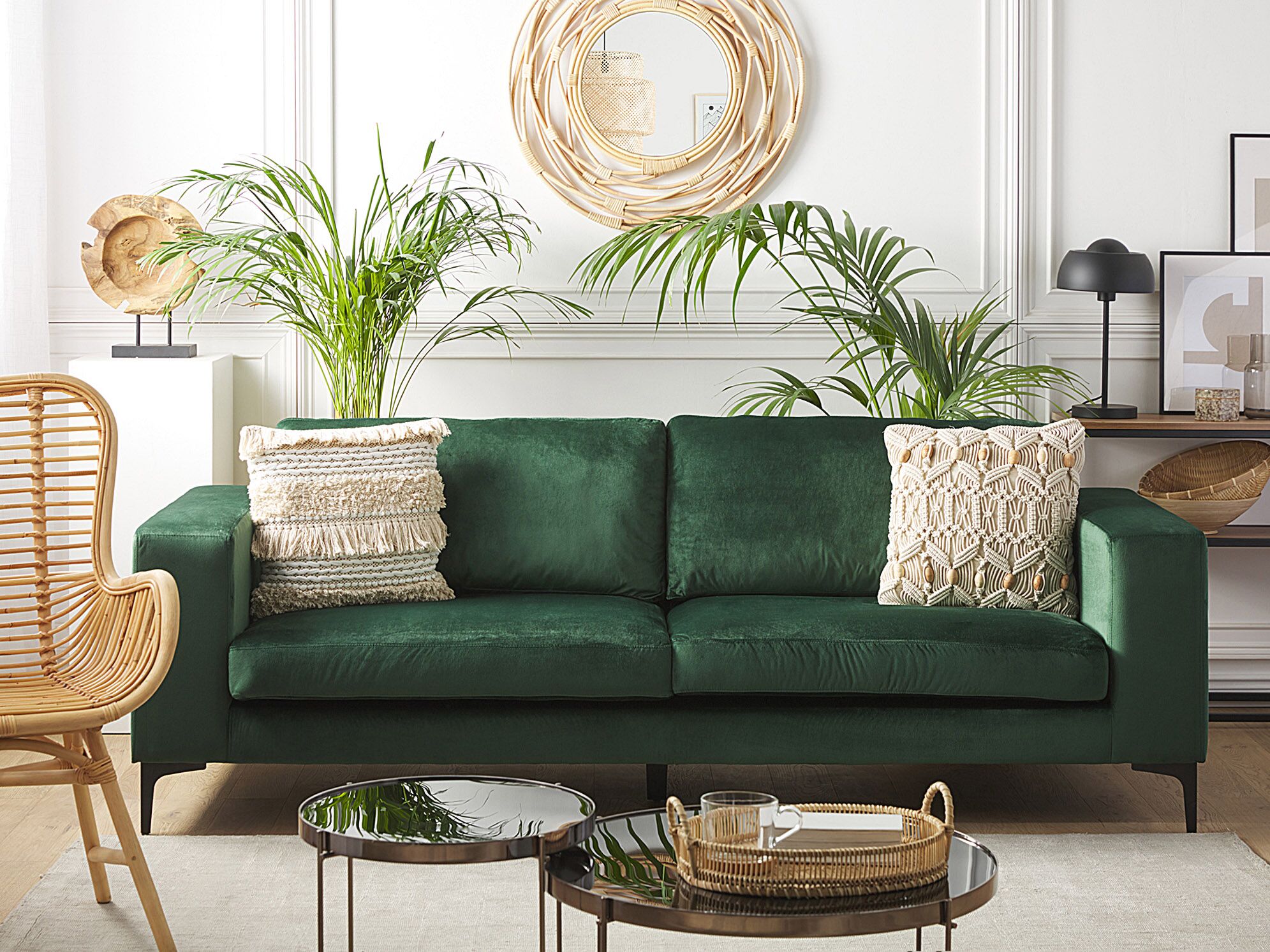 Sofa 3 Seater VADSTENA Velvet Green