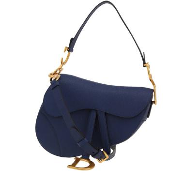 Dior Saddle shoulder bag in navy blue grained leather1:1High-quality replica