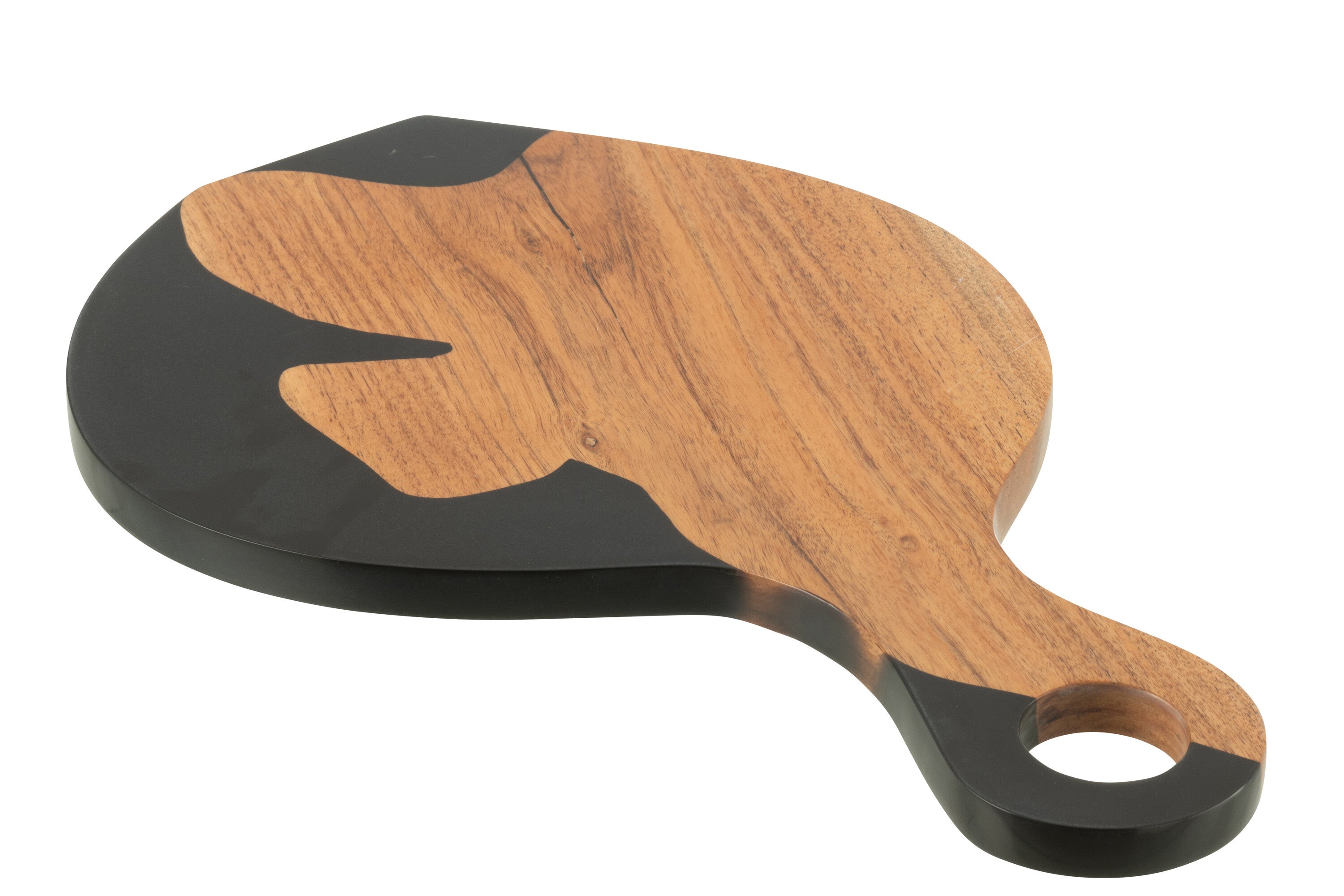 J-Line snijplank Modern - hout epoxyhars - naturel zwart