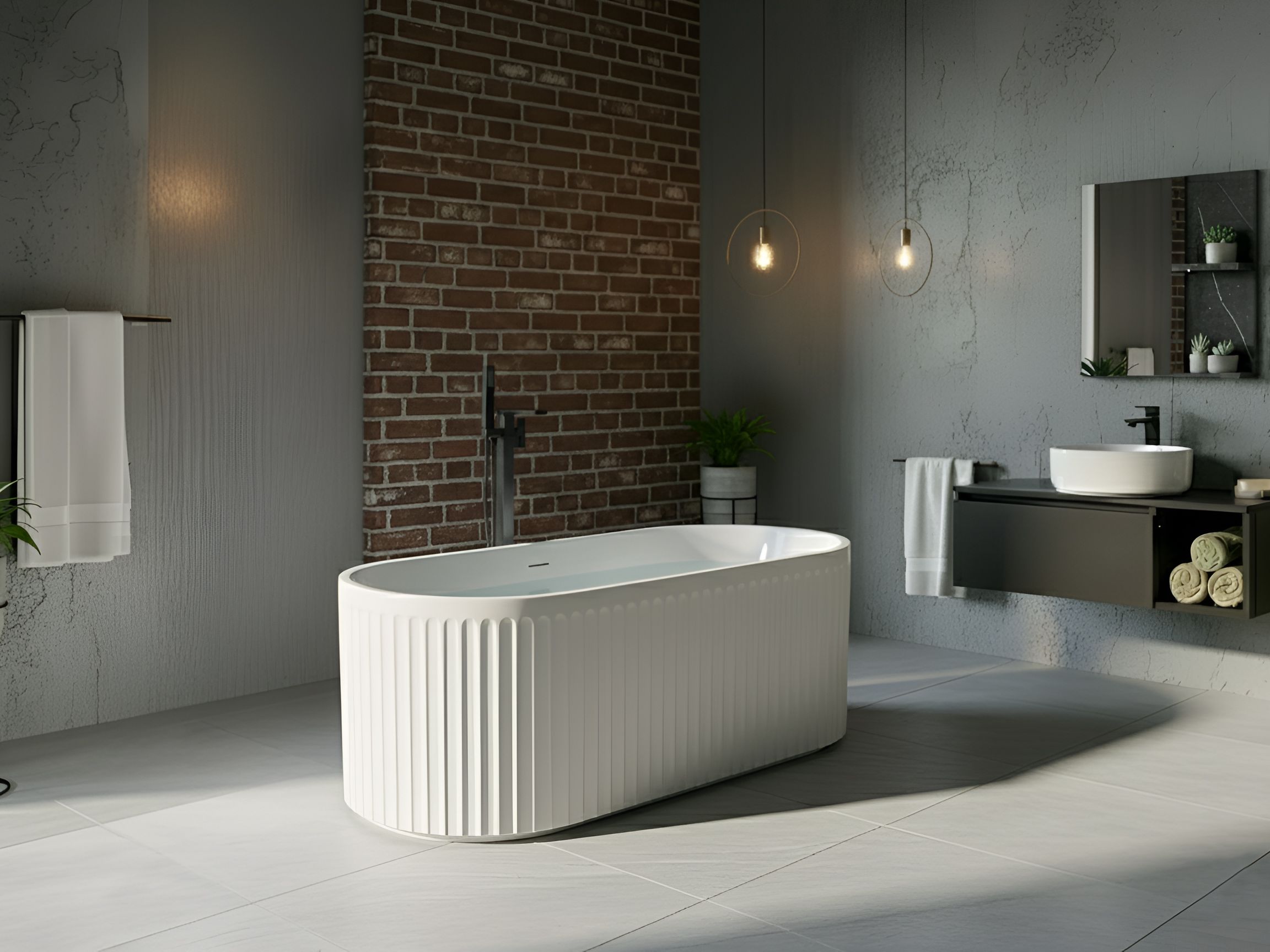 Freestanding Bathtub SERENA 1700 x 800 mm White