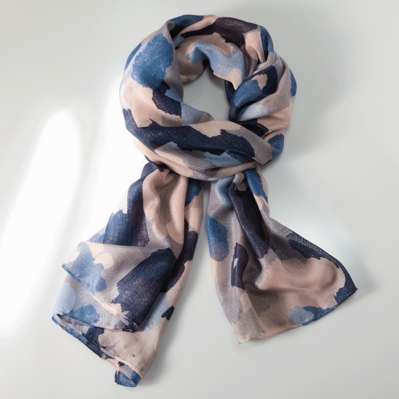 Metallic Accent Scarf - MIDNIGHT VELVET CATALOG