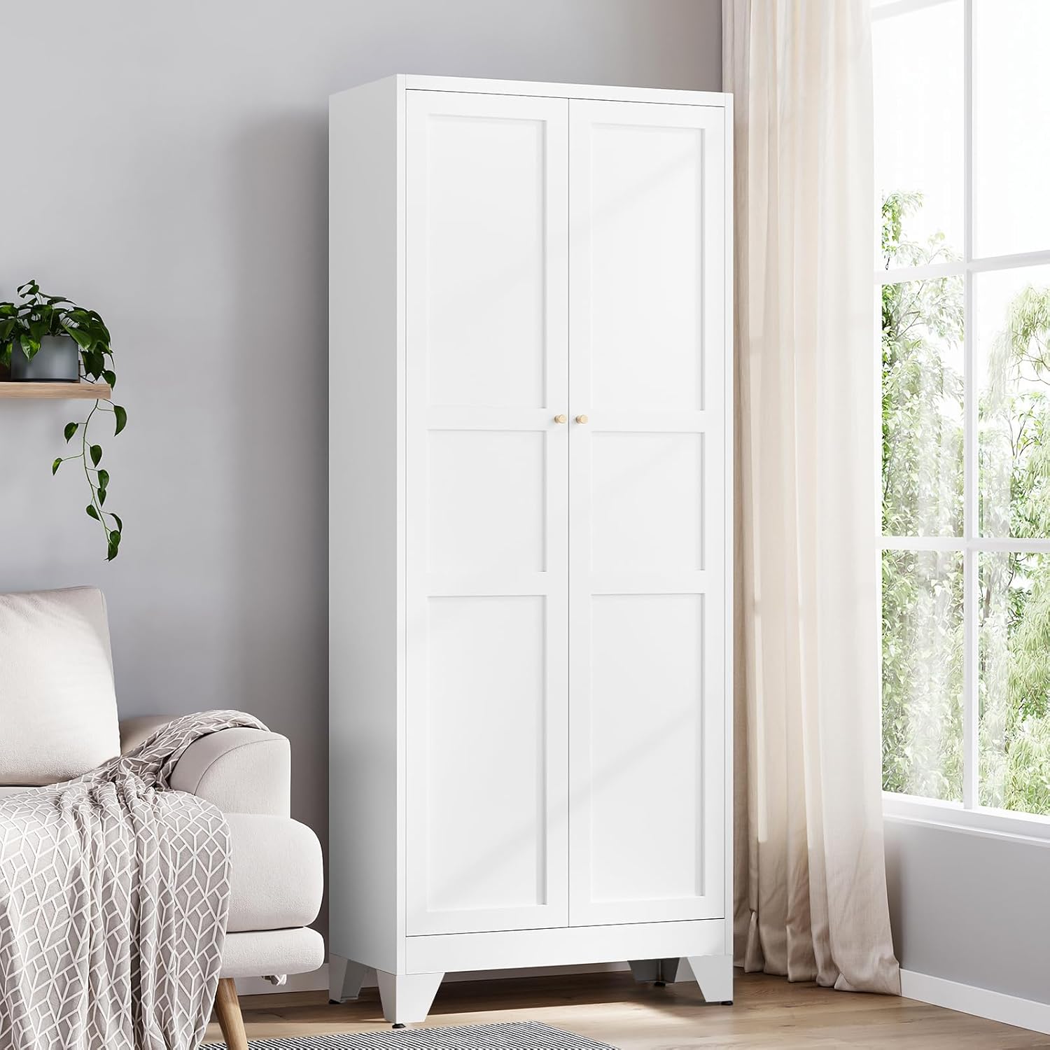 Yizosh Metal Pantry Cabinet, 75