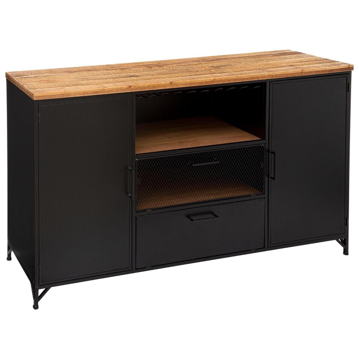 2-door Buffet "Cierna" Black, 140x85 cm