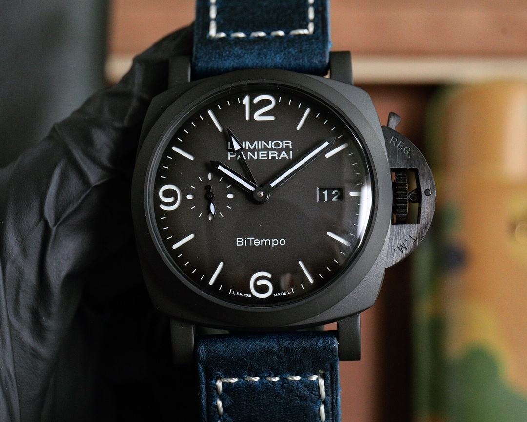 Panerai Luminor BiTempo Titanium DLC - New York Grey Dial 44mm PAM01467(1:1 replica) - Top club