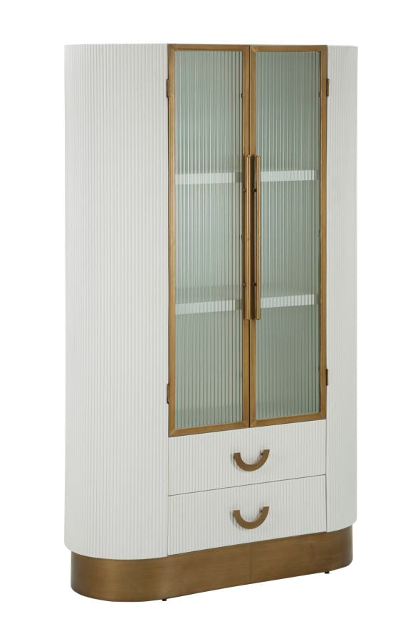 Mauro Ferretti Tolosa Houten vitrine wit en bruin