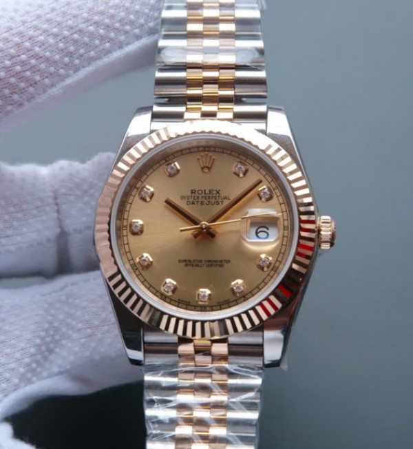 Replica Rolex DateJust 41mm 126333 Noob RG Wrapped RG Dial Diamonds Markers SS/RG Bracelet A3235 - Elite Watch Atelier