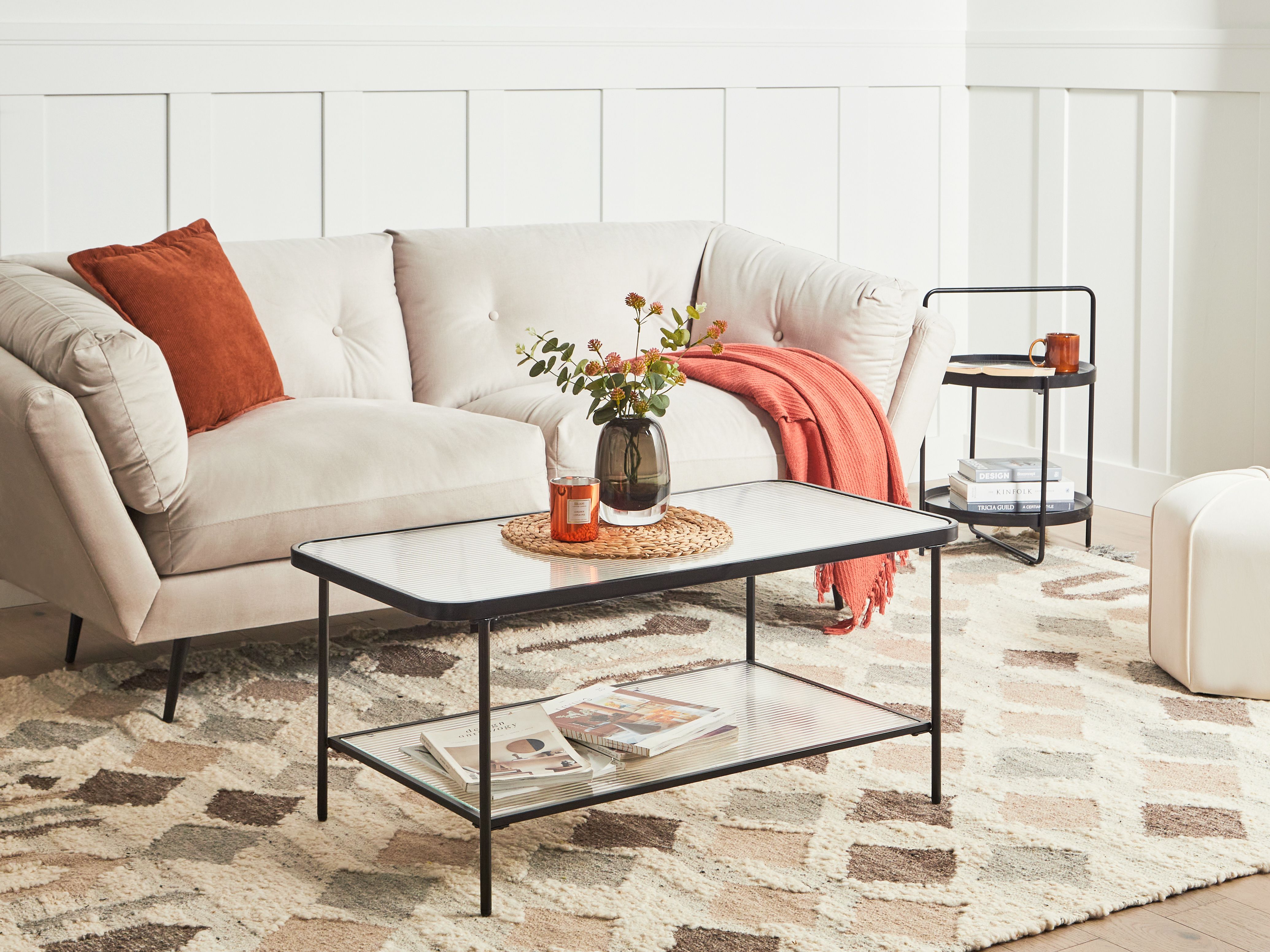 Coffee Table BLAIR Tempered Glass Black