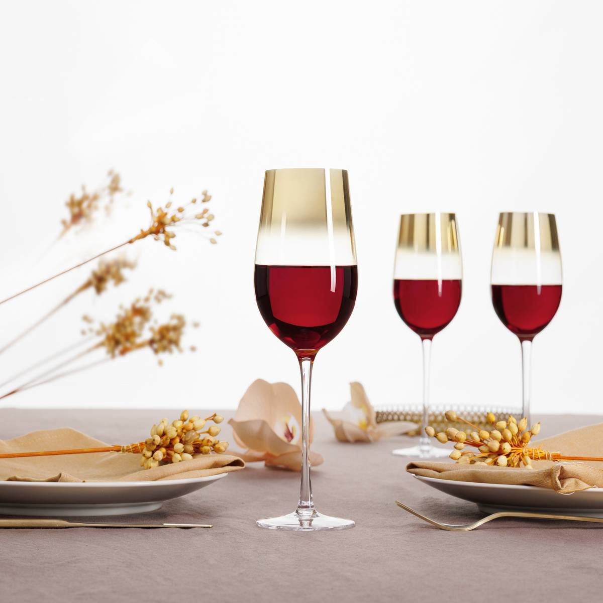 Set of 6 wine glasses"Arya" 380 ml, Transparent