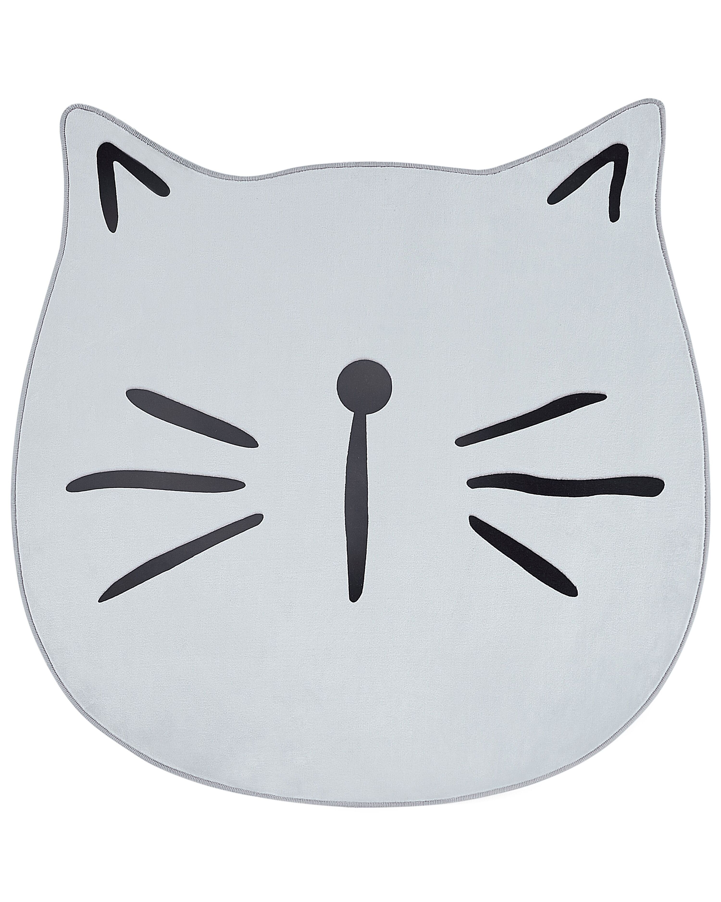 Kids Rug KITTY Grey ø 100 cm