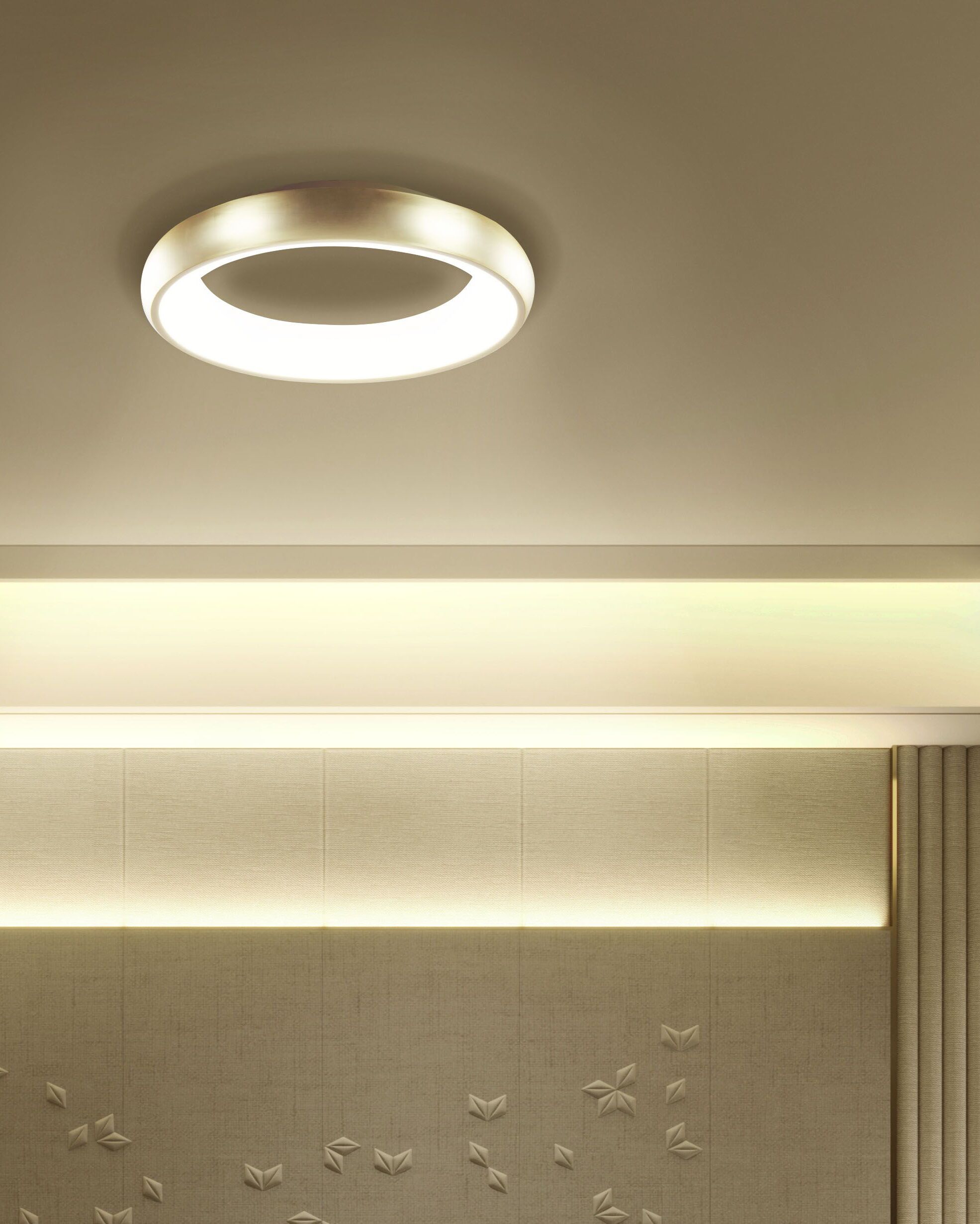 LED Ceiling Lamp ATARAN Metal Gold