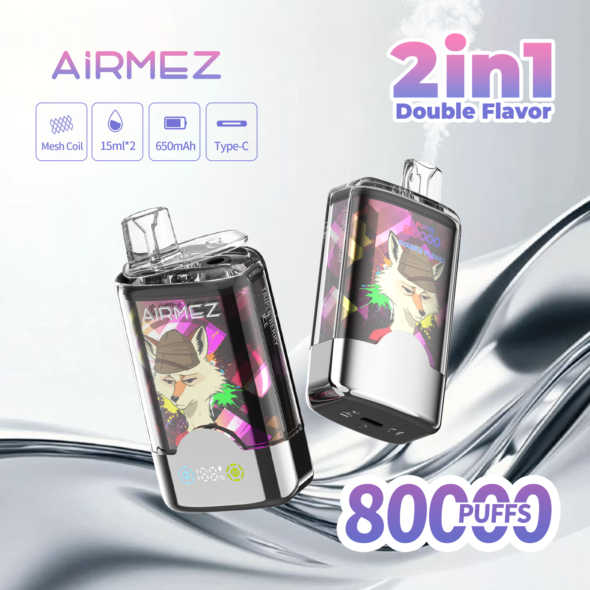 Airmez Fox 2-in-1 80,000 Puffs