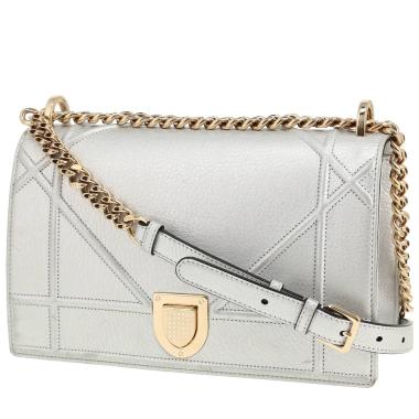 Dior Diorama Wallet on Chain shoulder bag in gold grained leather1:1High-quality replica