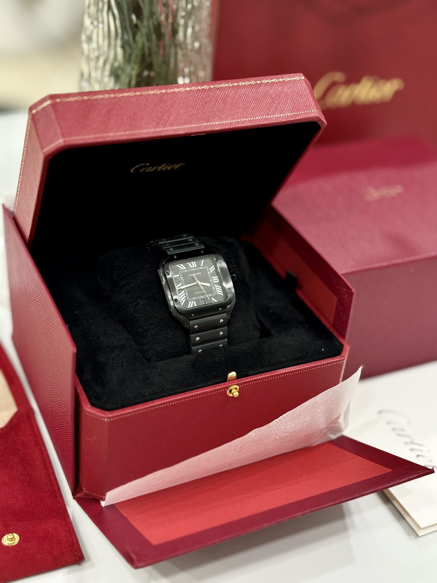 Cartier Replica Watch Santos WSSA0039 Black Rubber Strap BV Factory 39.8mm - Top club