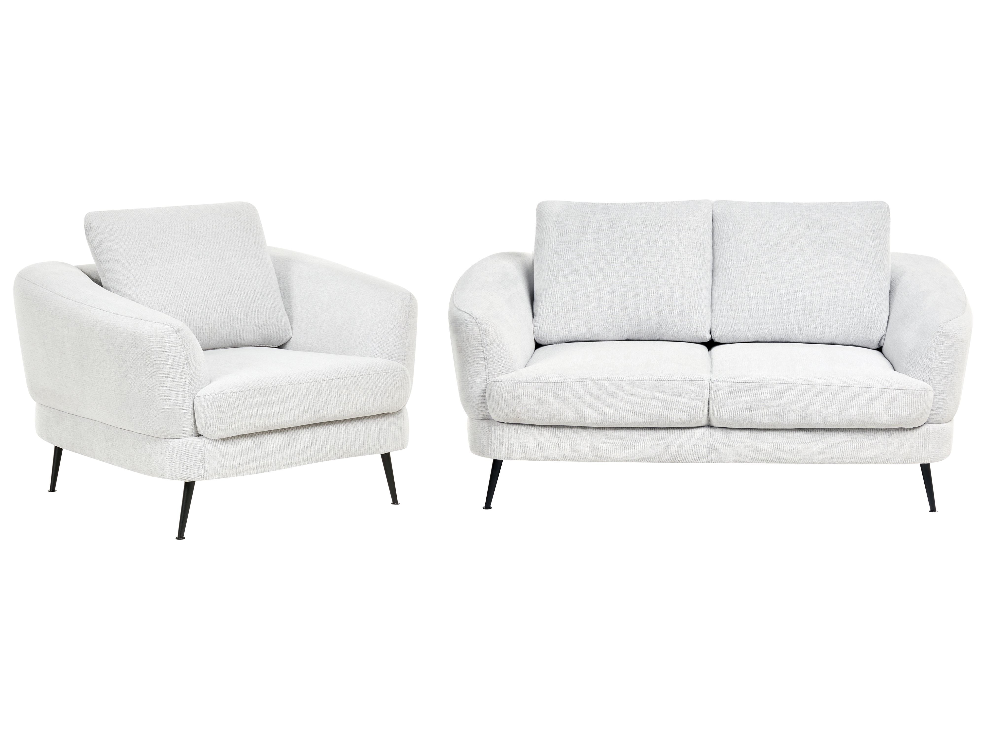Living Room Set 3 Seater KJAER Fabric Off-White