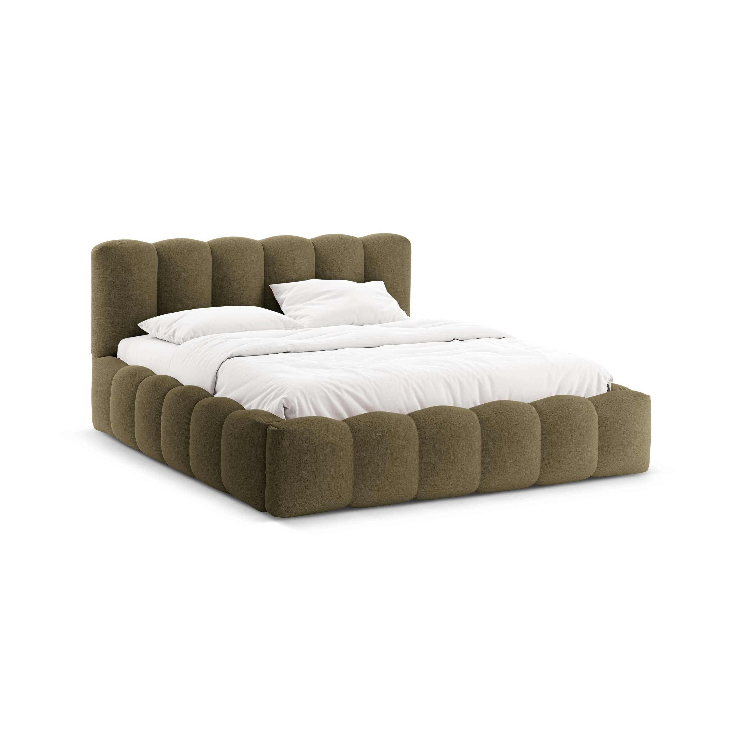 Micadoni Lupine Bedframe met Opbergruimte 200 x 200 cm - Groen