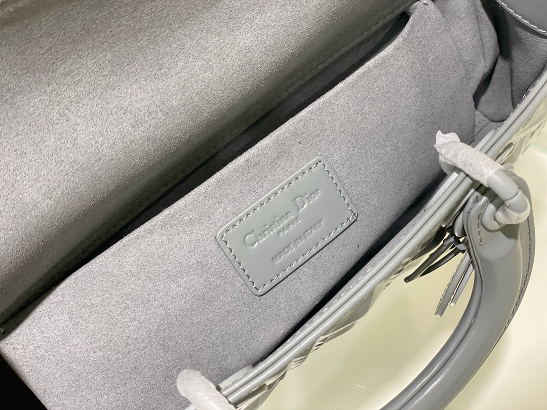 Medium Lady D-joy Bag White/Grey/Beige/Black For Women 10in/26cm M0540ONGE_M0301:1High-quality replica