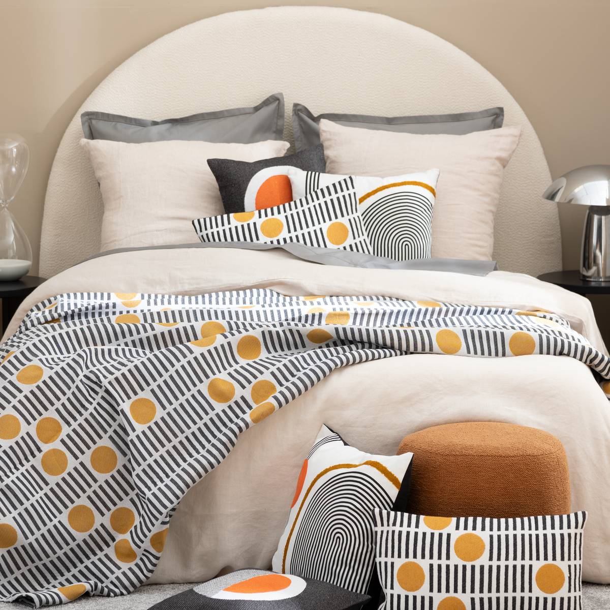 Bedspread "Kubus" Black & White, 240x220 cm